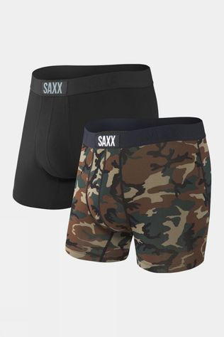 Saxx Mens Vibe Boxer Briefs (2 Pack) Black/Wood Camo
