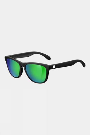 SunGod Unisex Classics 4 Polarised Sunglasses Matte Black / Green