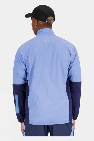 New Balance Mens Printed Impact Run Jacket Hertiage Blue
