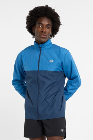 New Balance Mens Run Jacket Blue Agate