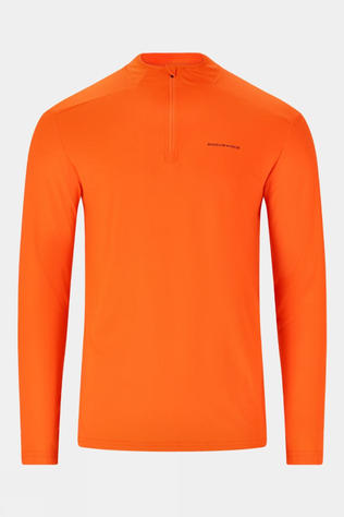 Endurance Mens Armin Midlayer Long Sleeve Top Shocking Orange