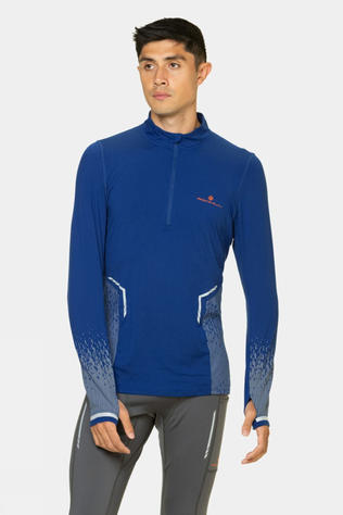 Ronhill Mens Tech Reflect Half Zip Top Ocean/Reflect