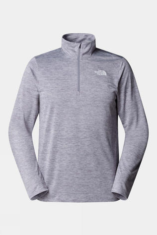 The North Face Mens 24/7 Rager Long Sleeve Quater Zip Top Pearl Mist Light Heather
