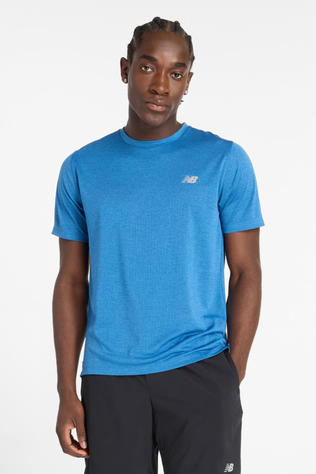 New Balance Mens Athletics T-Shirt Blue Agate