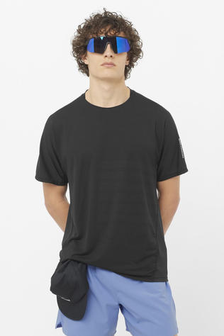 Salomon Mens Sense Aero T-Shirt Deep Black/Black Beauty