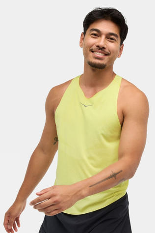 Hoka Mens Race Day Singlet Top Hoka Citrus