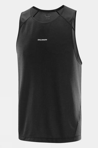 Salomon Mens Shakeout Core Tank Top Deep Black