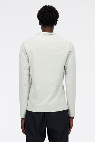 New Balance Mens Space Dye Quarter Zip Top Athletic Grey