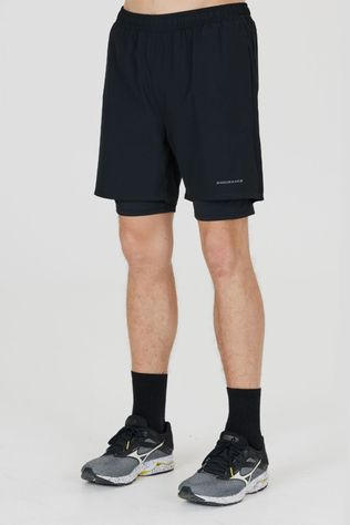 Endurance Mens Kros 2-In-1 Running Shorts Black