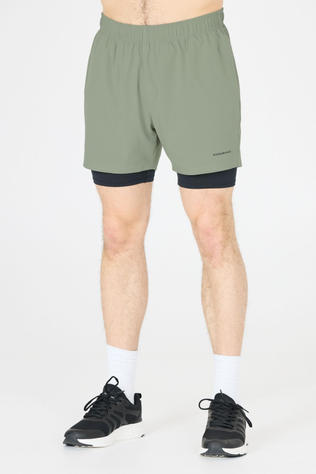 Endurance Mens Kros 2-In-1 Running Shorts Shadow
