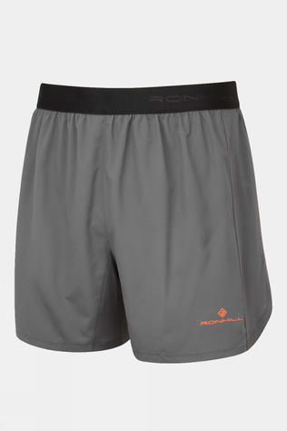 Ronhill Mens Tech 5" Shorts Iron/Cardinal Orange