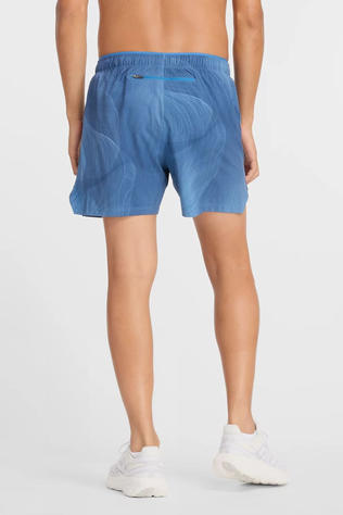 New Balance Mens RC Printed 5" Shorts Blue Agate