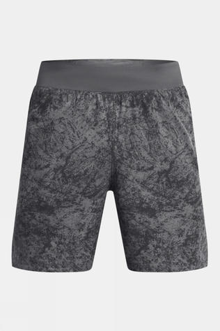 Under Armour Mens Launch Pro 7" Printed Shorts Castlerock/Morph Green/Reflective