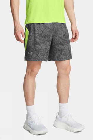 Under Armour Mens Launch Pro 7" Printed Shorts Castlerock/Morph Green/Reflective
