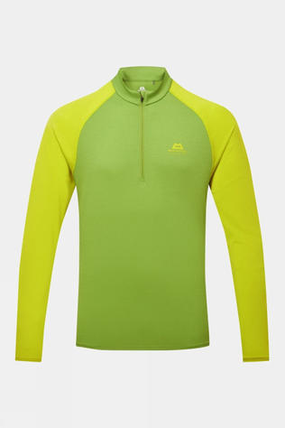 Mountain Equipment Mens Nava Long Sleeve Zip Top Cactus/Vine