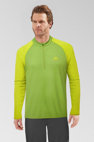 Mountain Equipment Mens Nava Long Sleeve Zip Top Cactus/Vine