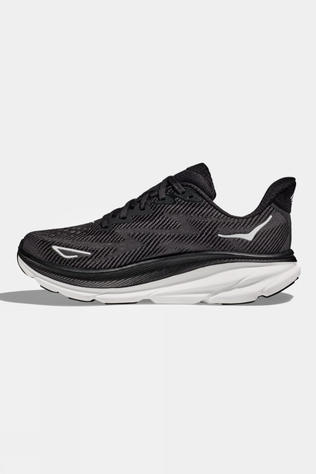Hoka Womens Clifton 9 Shoes - Wide Black/White