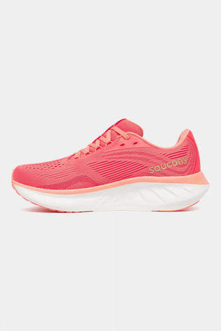 Saucony Womens Ride 18 Shoes Coral/Salmon