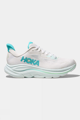 Hoka Womens Clifton 10 Shoes White/Cielo Blue