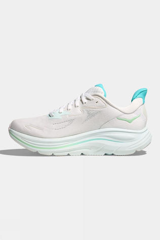 Hoka Womens Clifton 10 Shoes White/Cielo Blue