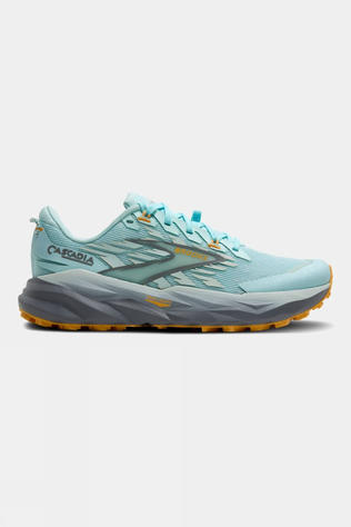 Brooks Womens Cascadia 19 Shoes Clearwater/Primer Grey/Apricot