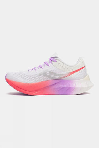Saucony Womens Endorphin Pro 4 Shoes White/Crocus