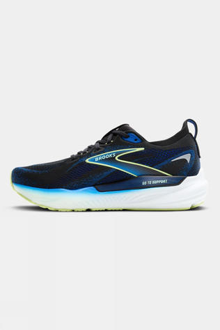Brooks Mens Glycerin GTS 22 Shoes Black/Cobalt/Neo Yellow