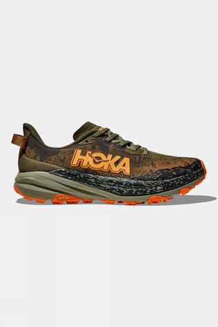 Hoka Mens Speedgoat 6 Shoes - Wide Antique Olive/Squash