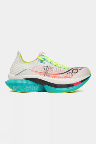 Saucony Mens Endorphin Elite 2 Shoes White/Mutant