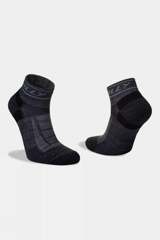 Hilly Unisex Trail Quarter Med Socks Charcoal/Black