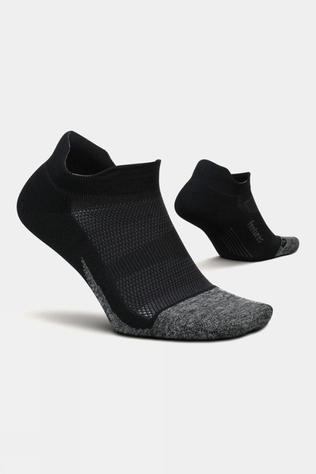 Feetures Unisex Elite Light Cushion No Show Tab Socks Black