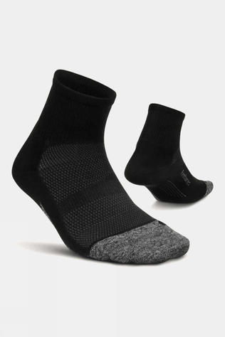 Feetures Unisex Elite Light Cushion Quarter Socks Black