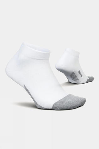 Feetures Unisex Elite Max Cushion Low Cut Socks White