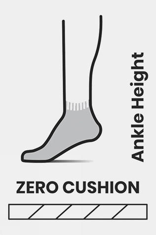 Smartwool Unisex Performance Run Zero Cushion Ankle Socks Black