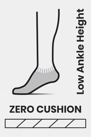Smartwool Unisex Run Zero Cushion Low Ankle Socks Black