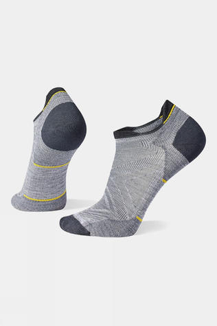 Smartwool Unisex Run Zero Cushion Low Ankle Socks Light Gray
