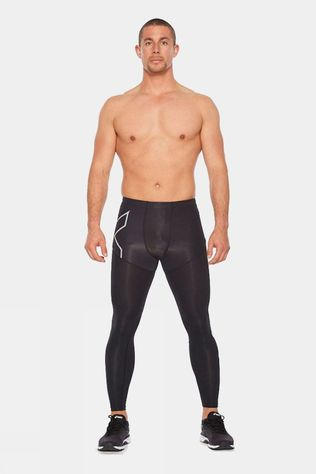 2XU Mens Aero Vent Compression Tights Black/Silver Reflective
